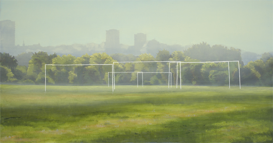 picture of goalposts on wormwood scrubs