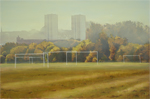 thumbnail of evening goalposts on the scrubs